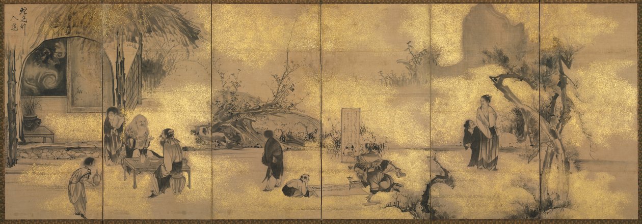 The Eight Immortals of the Wine Cup, senere 1700-tallet. af Soga Shohaku