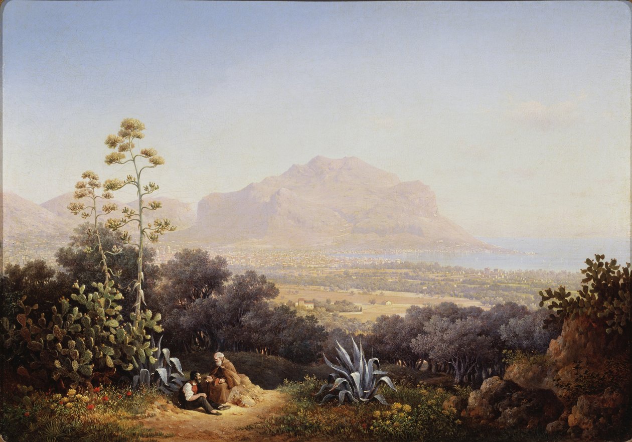 Udsigt over Palermo, 1845 af Sokrat Maximovich Vorobyev