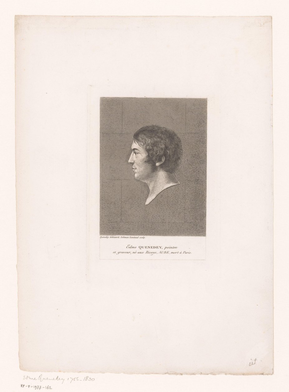 Portret van Edme Queneyy af Soliman Lieutaud