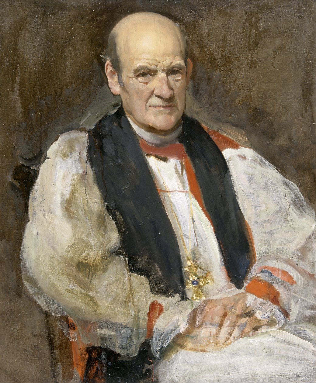 A.G. Edwards, ærkebiskop af Wales (olie på lærred) af Solomon Joseph Solomon