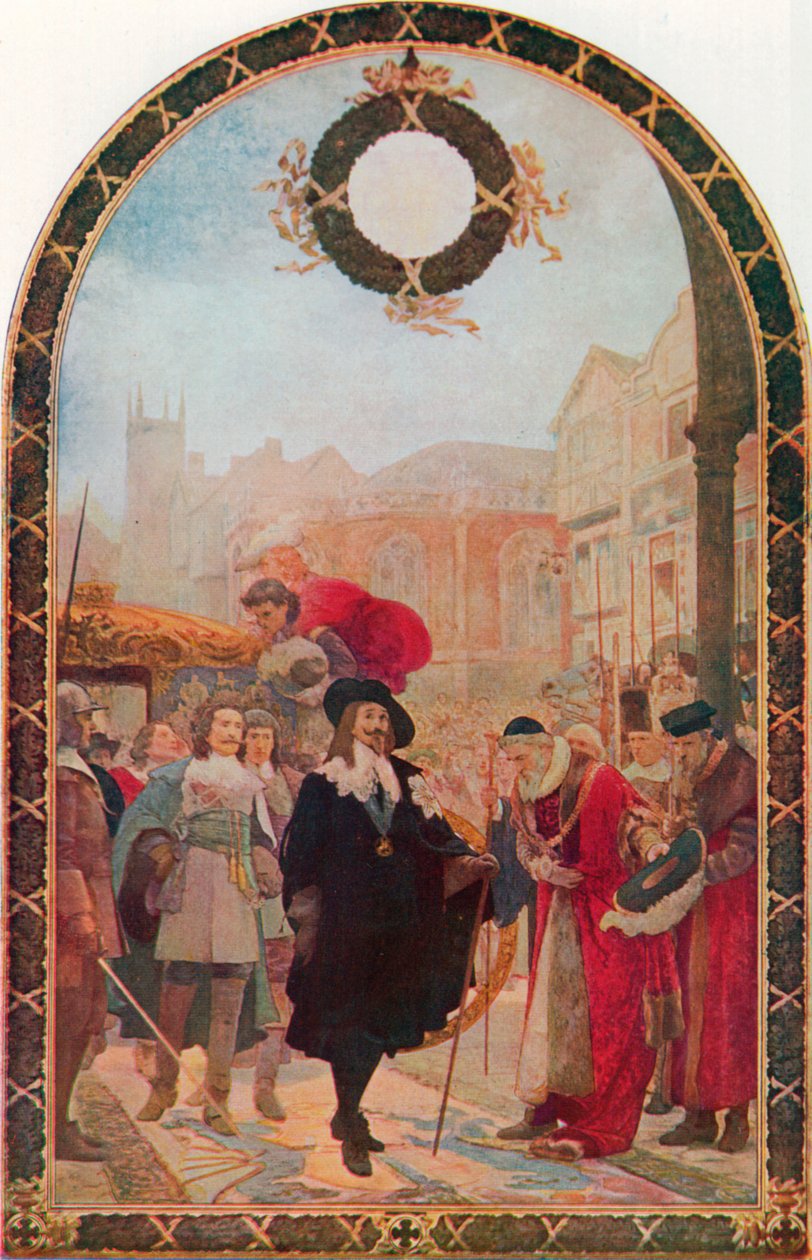 Charles I kræver de fem medlemmer i Guildhall af Solomon Joseph Solomon