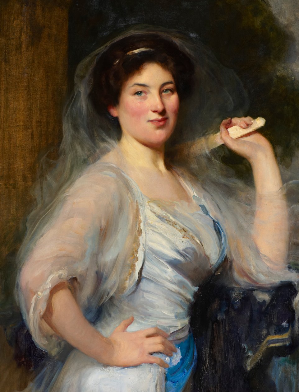 Portræt af Gertrude Salaman, kunstnerens niece (olie på lærred) af Solomon Joseph Solomon