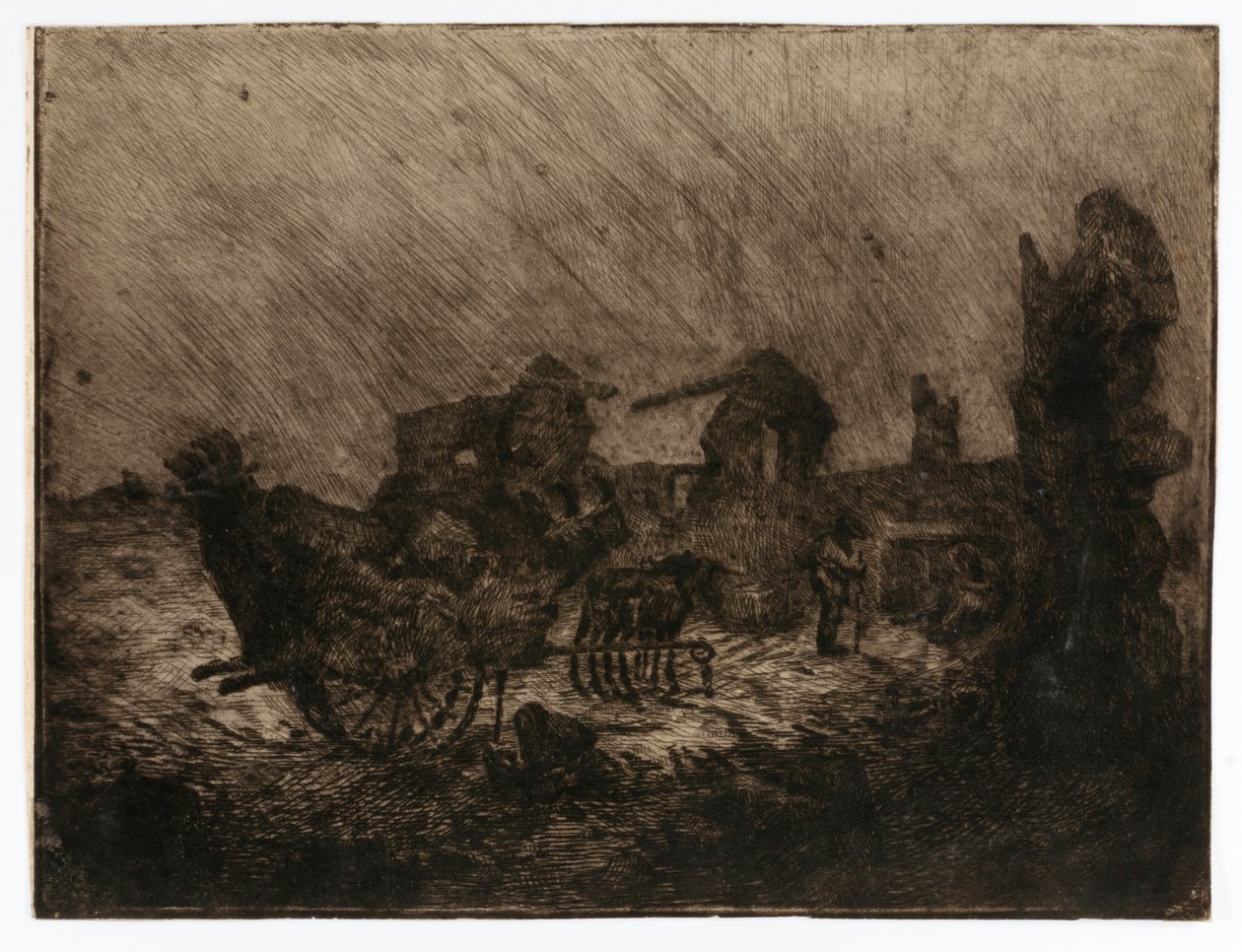 Vogn og ruiner af Solon H. Borglum