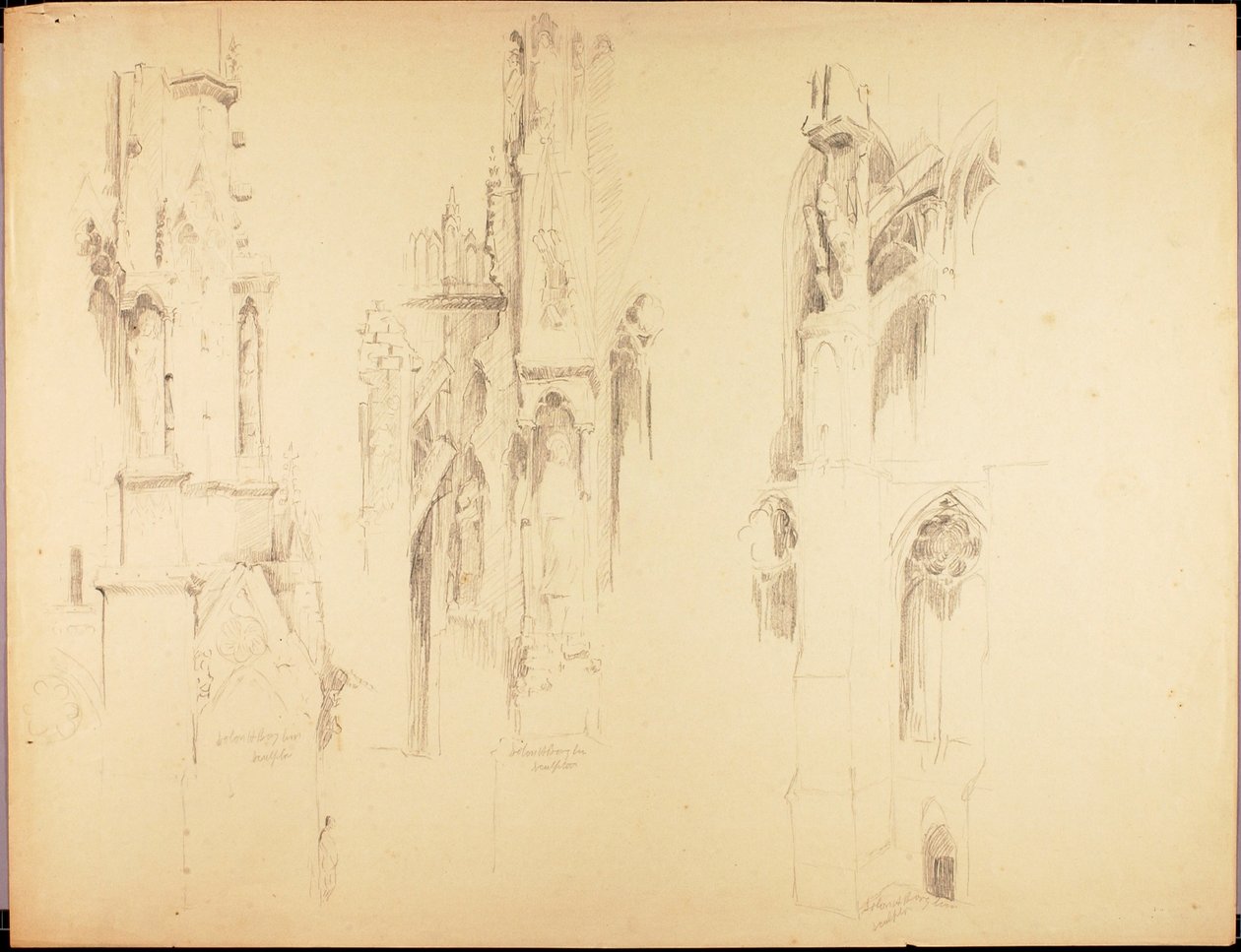 Studier af katedraler af Solon H. Borglum