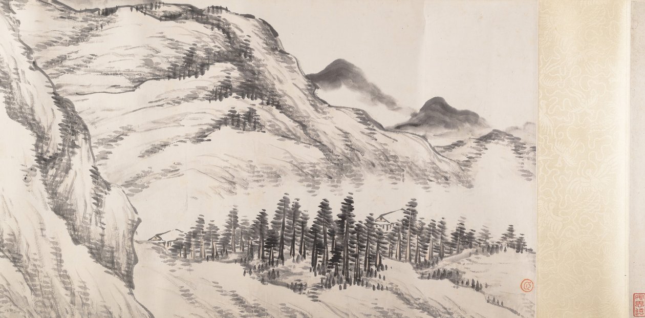 Landskab, dateret 1898. af Song Nian