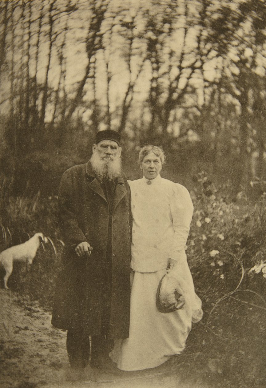 Den russiske forfatter Leo Tolstoy og hans kone Sophia Tolstaya, Rusland, 1895 af Sophia Andreevna Tolstaya