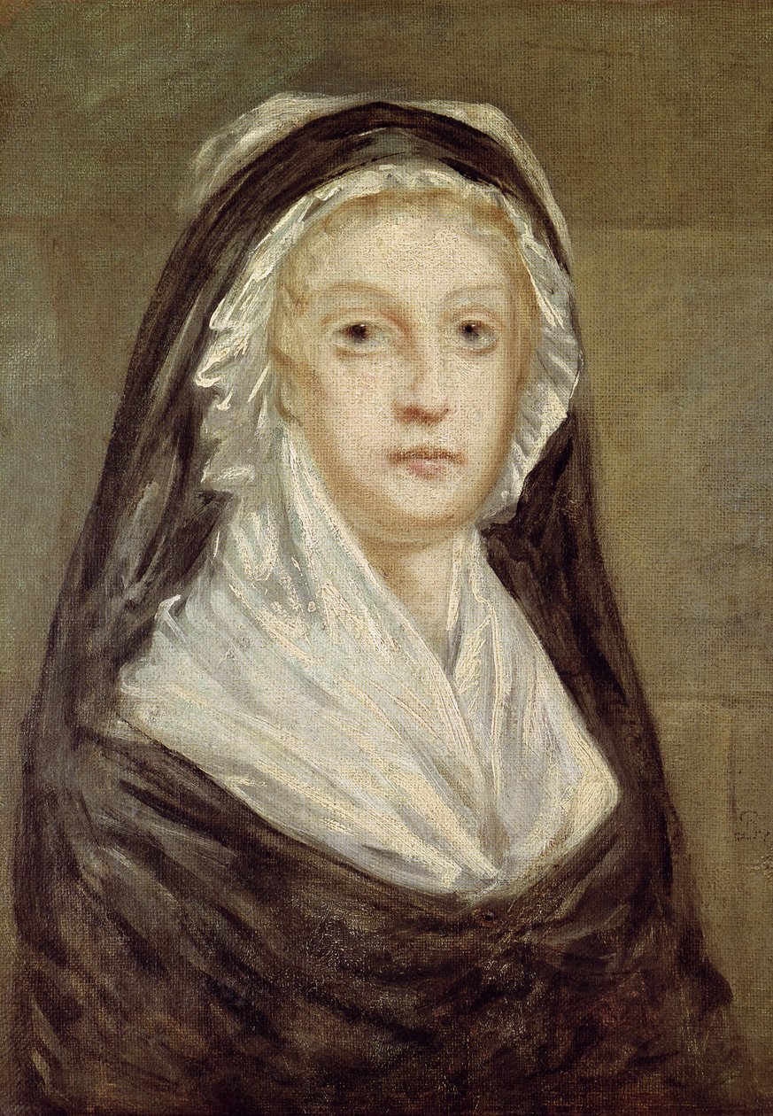Marie Antoinette (1755-93) på Conciergerie, efter et maleri af Alexandre Kucharski (1741-1819) ca. 1792-99 af Sophie Prieur