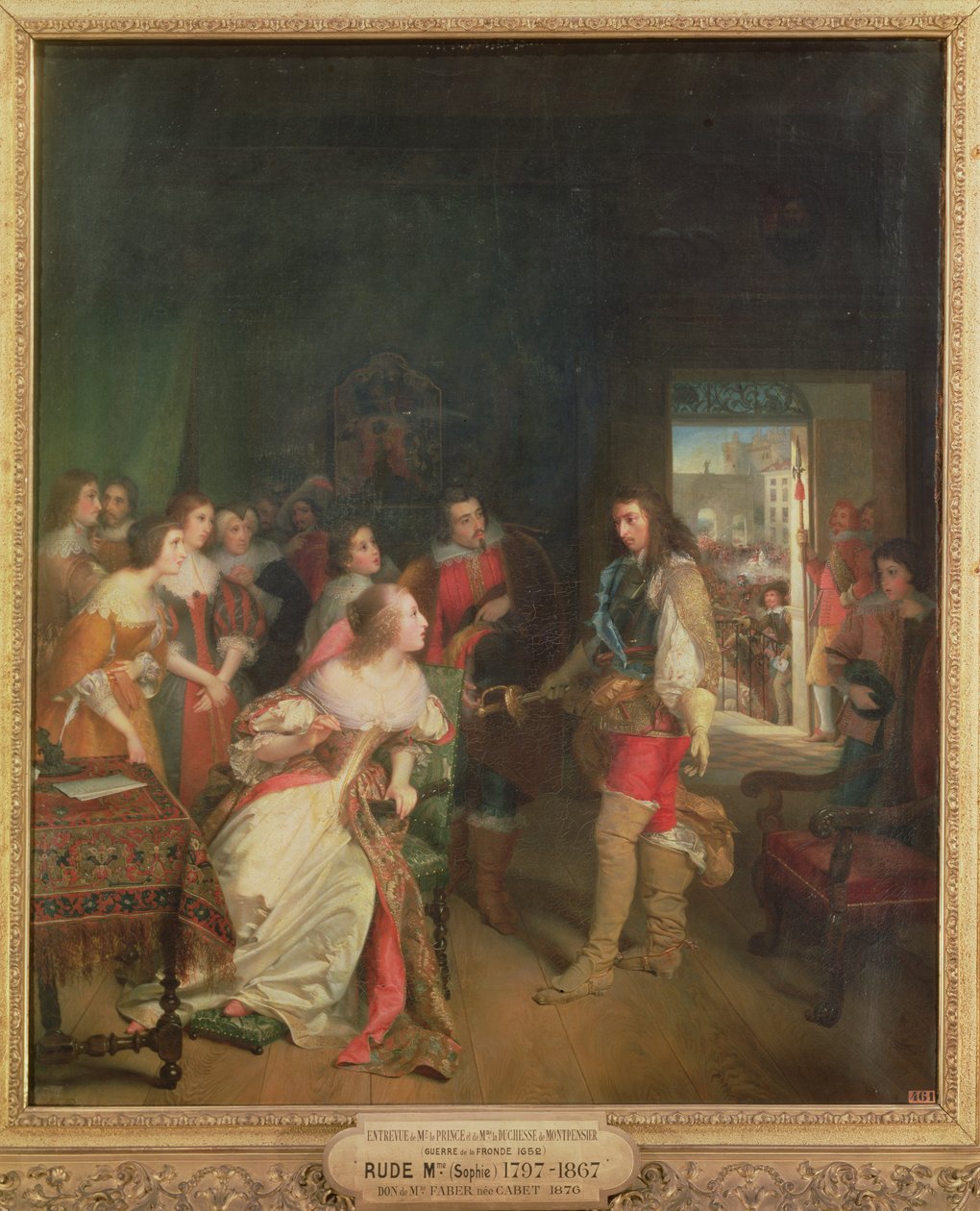 Møde mellem Louis II (1621-86) de Bourbon og Anne-Marie-Louise d