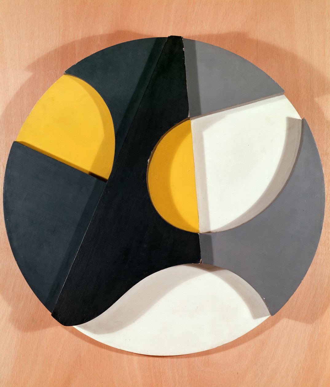 Relief med 4 niveauer, 1936 (malet træ) af Sophie Taeuber Arp