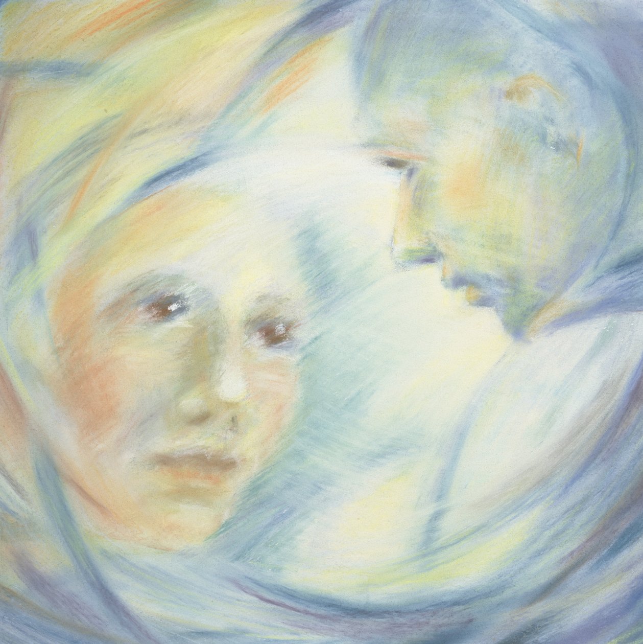 Encounter, 2002 (pastel på papir) af Sophie Hacker