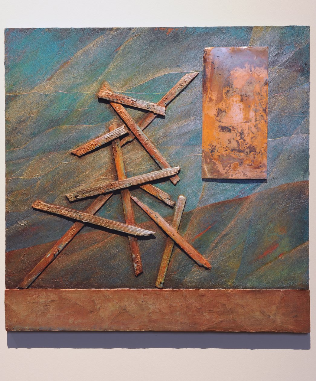 The Children of God, 2007 (panel, kobber, fundne objekter, tekstur, tråde, forgyldning, ) af Sophie Hacker