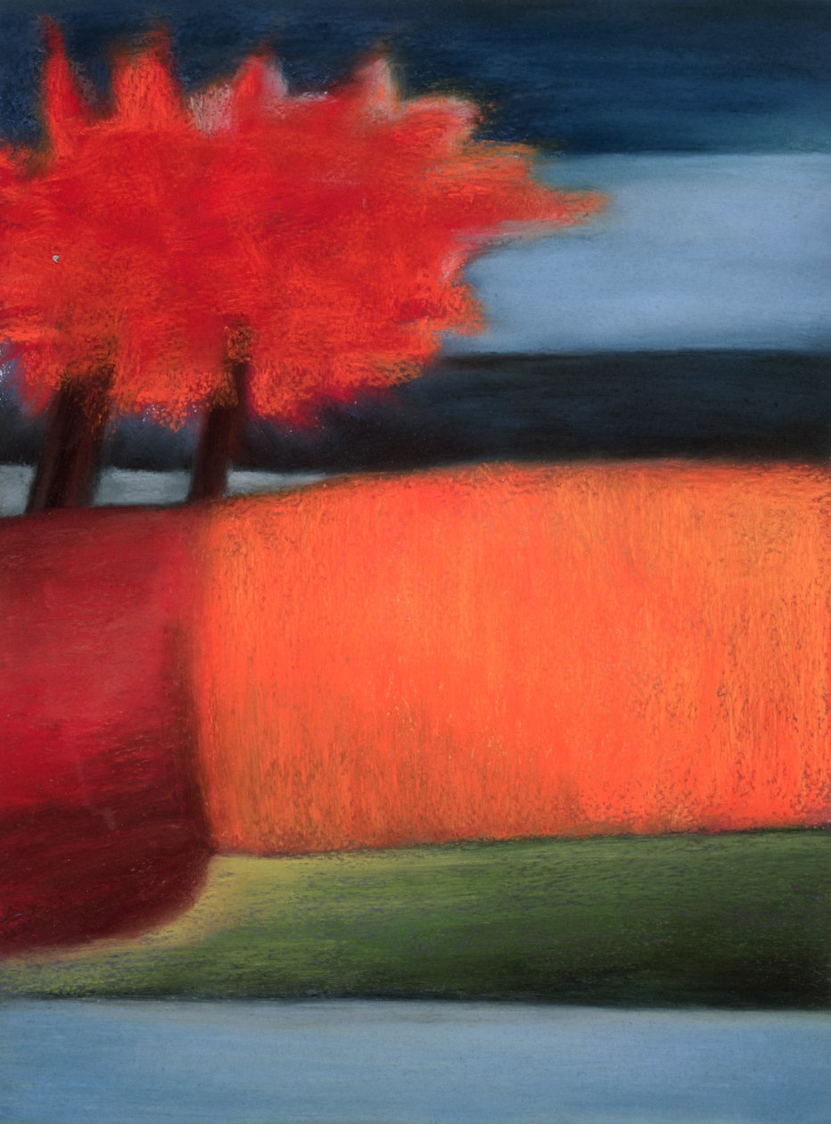 Turning Leaf, 2000 (pastel på papir) af Sophie Hacker
