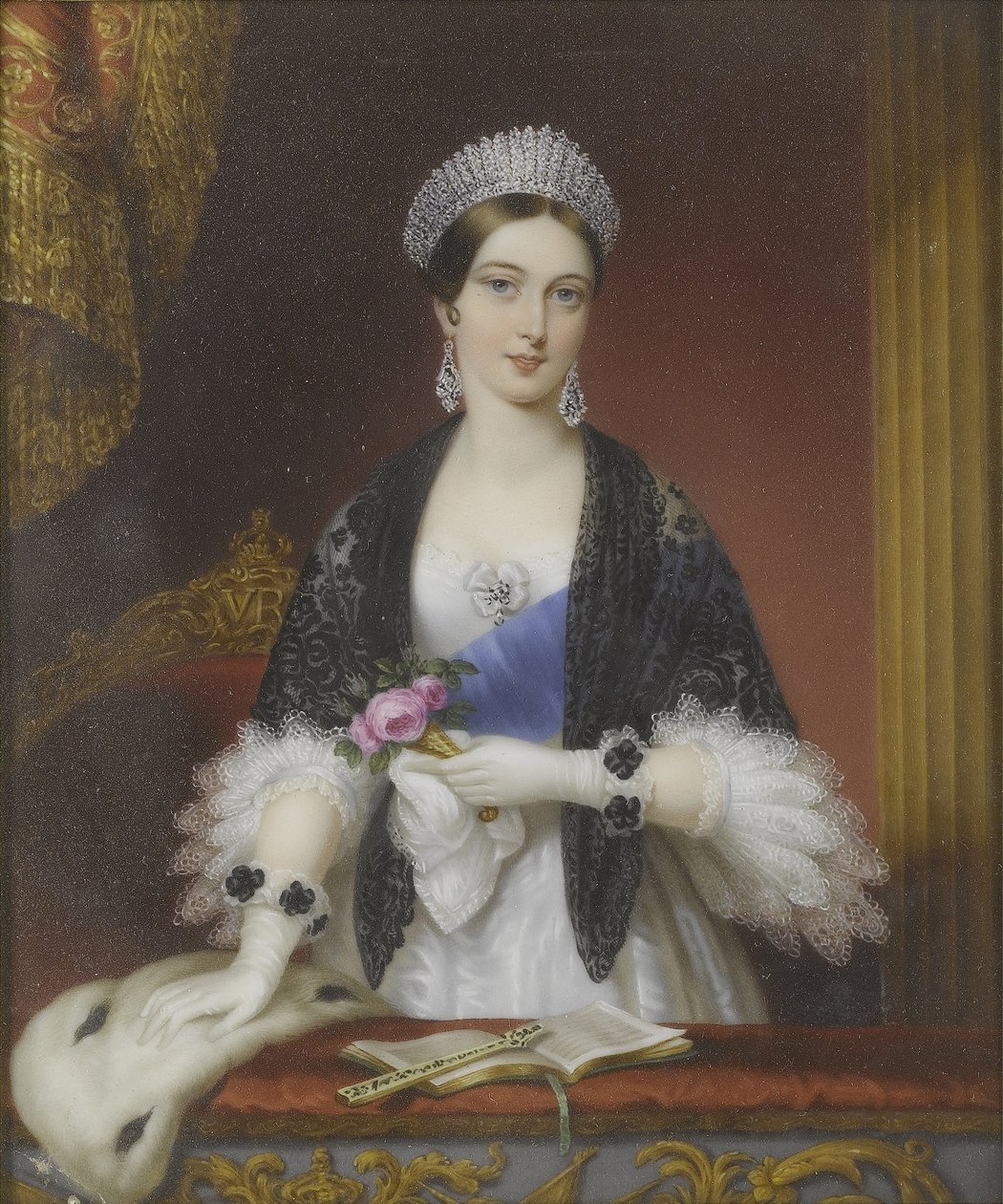 Dronning Victoria i Royal Box på Drury Lane Theatre i november 1837 af Sophie Lienard