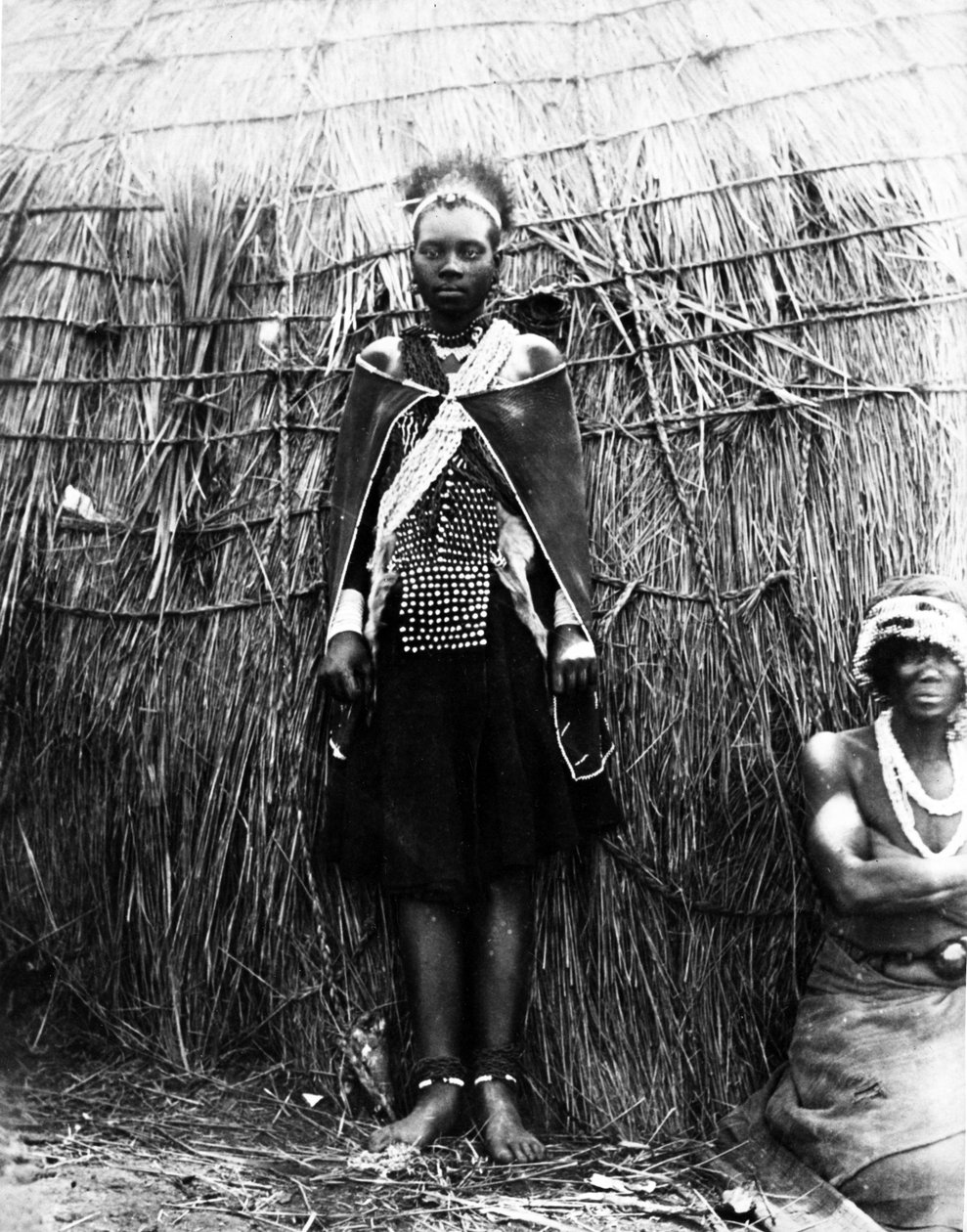 En Zulu-brud, ca. 1895 af South African Photographer