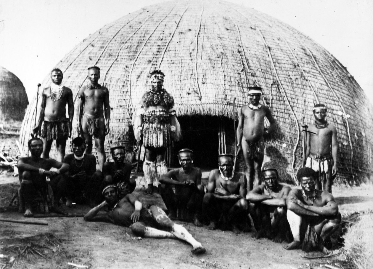 Chief Teteleka and Council, c.1895 af South African Photographer