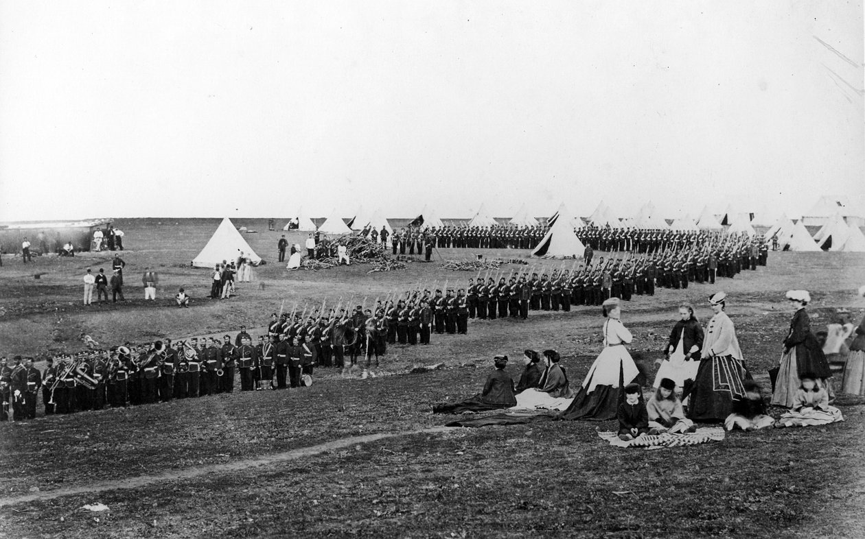 Rutemarchering i Port Elizabeth-området, Sydafrika, ca. 1880 af South African Photographer