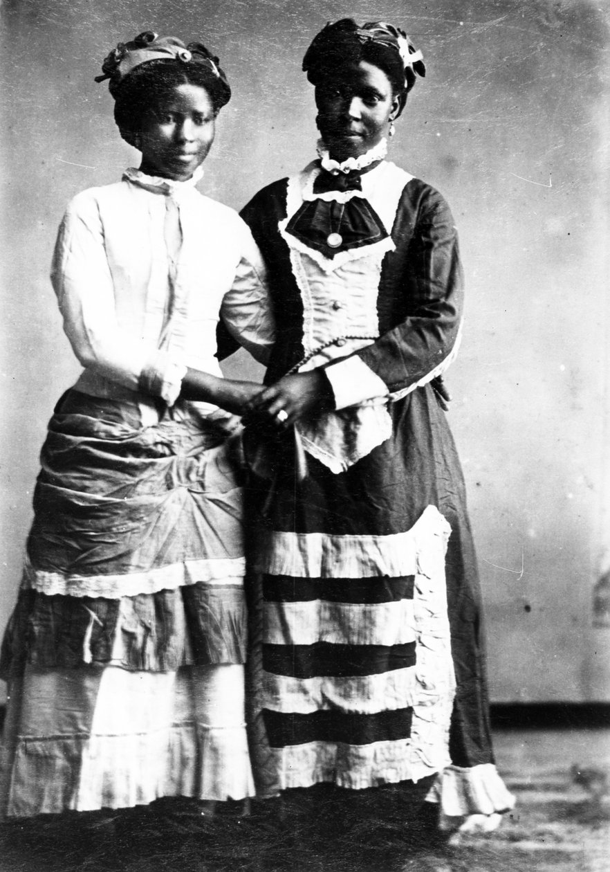 To kristne Kefir-piger, Sydafrika, ca. 1895 af South African Photographer