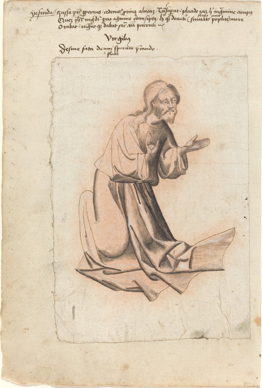 Kristus knæler i bøn af South German 15th Century
