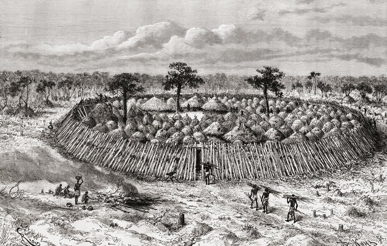 En congolesisk landsby i midten af det 19. århundrede, fra 