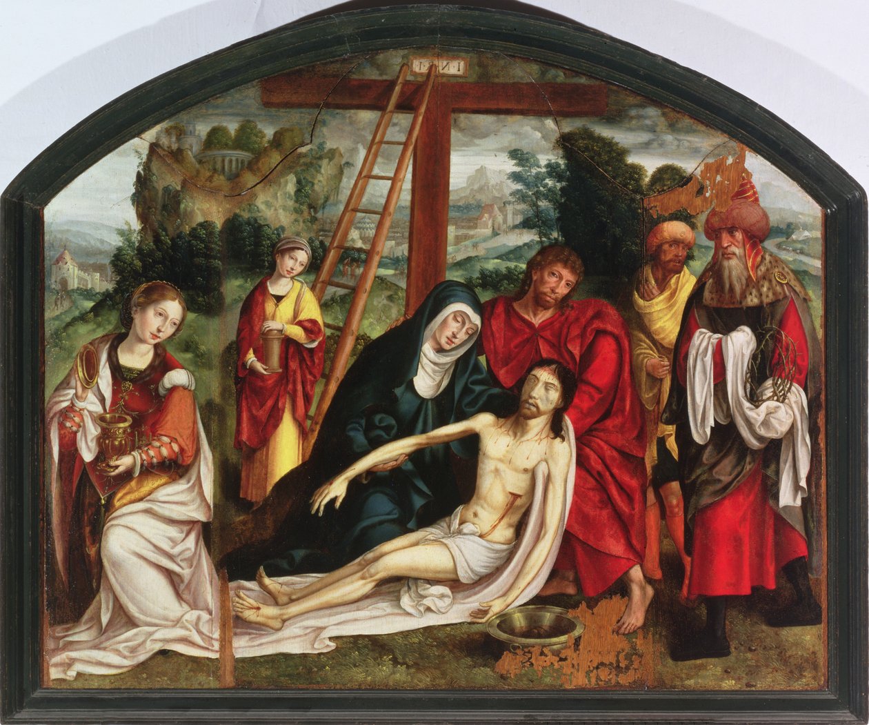 Nedgang fra korset (panel) af Spanish School