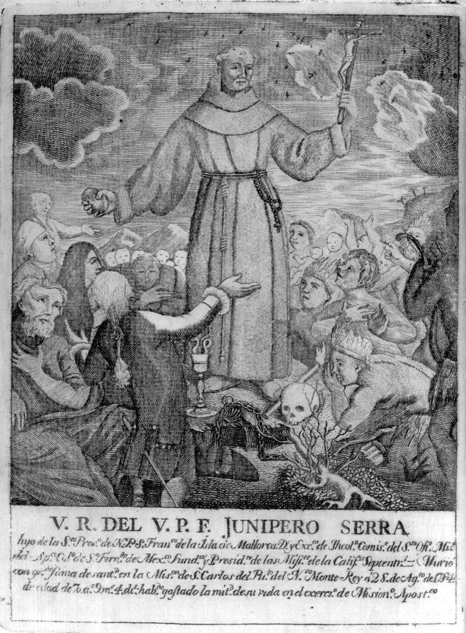 Fray Junipero Serra af Spanish School