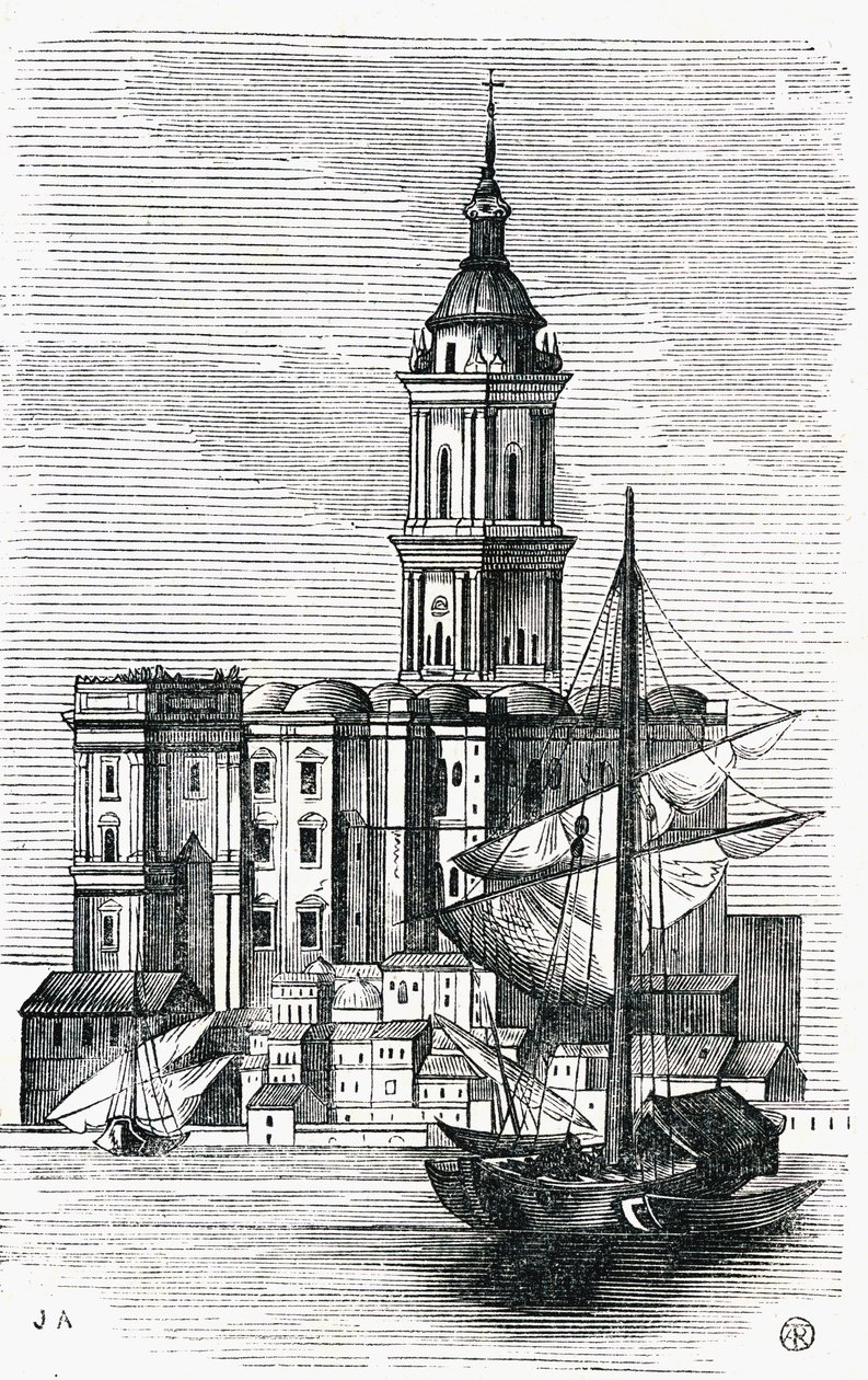 Malaga katedral, Spanien, midten af 1800-tallet af Spanish School