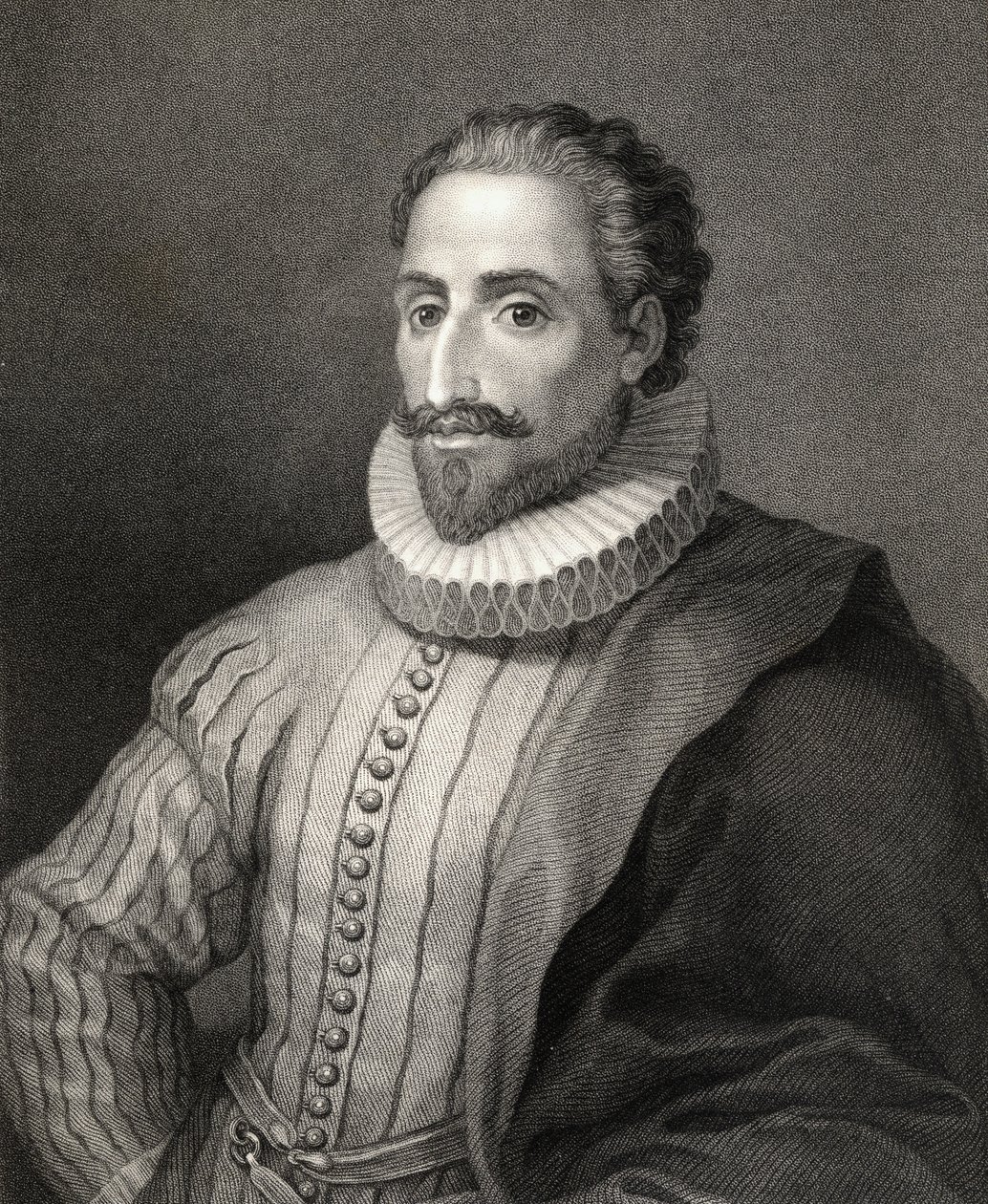 Miguel de Cervantes y Saavedra (1547-1615) af Spanish School