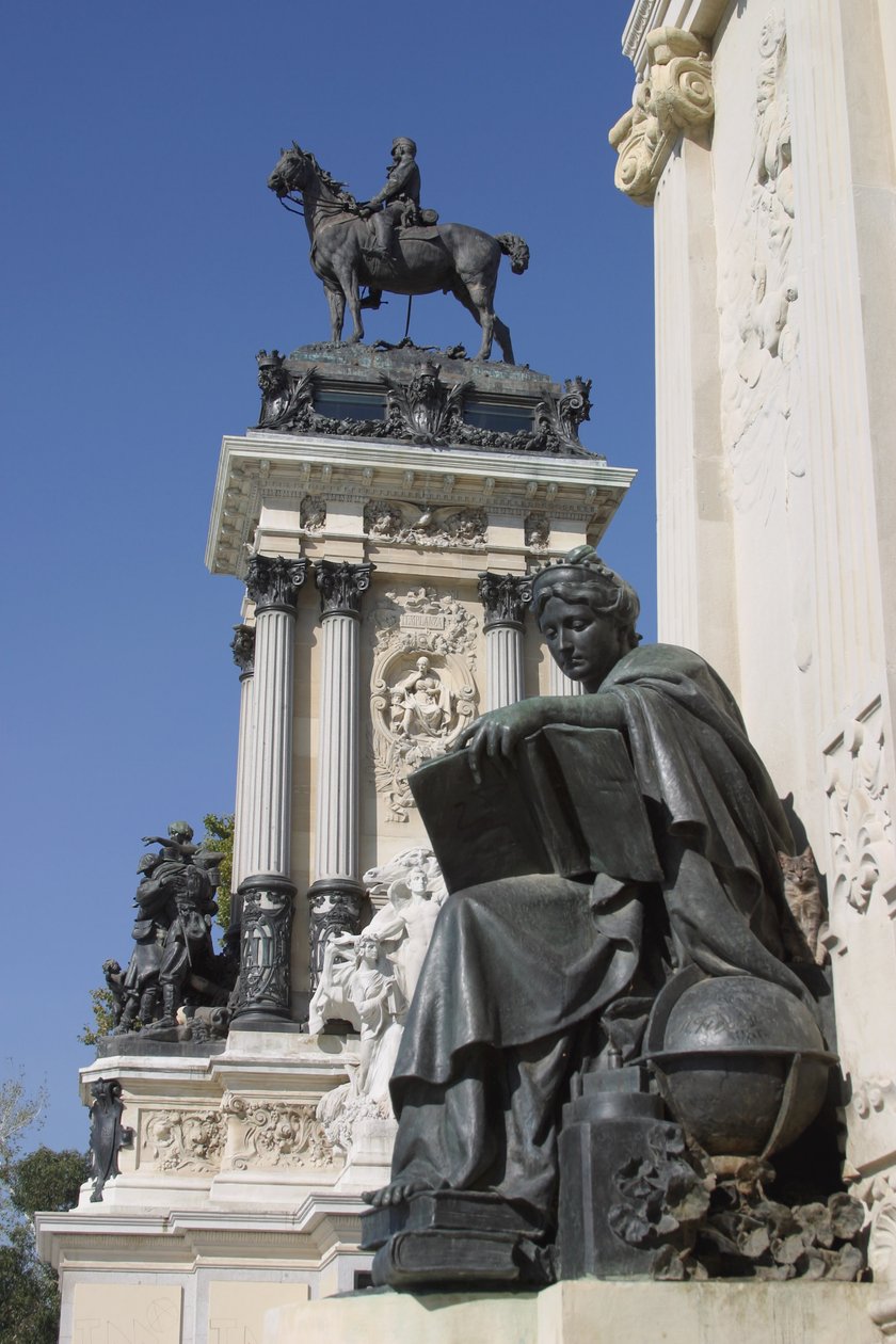 Monument til Alfonso XII (1857-85) (bronze og marmor) af Spanish School