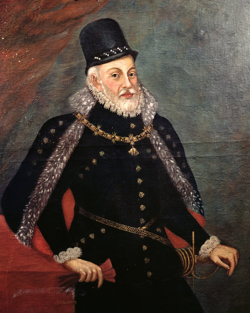 Portræt af Filip II (1527-98) af Spanien af Spanish School