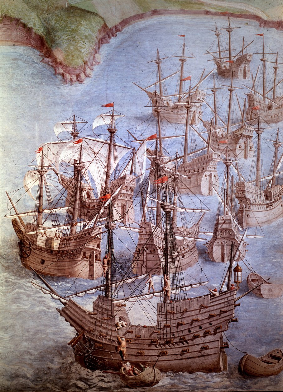 Ekspeditionen til øen Terceira, 1582 af Spanish School