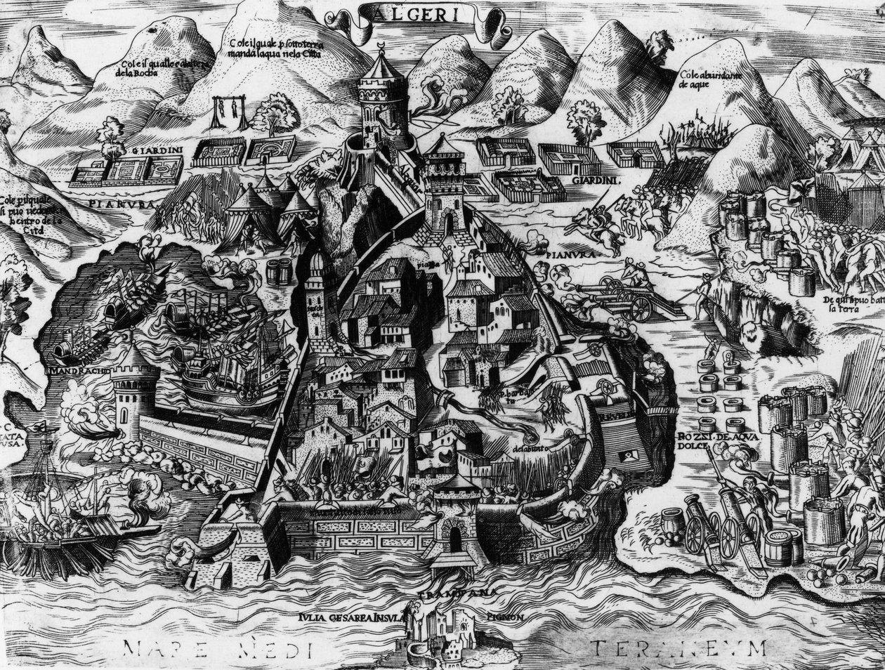 Spaniernes forsøg på at erobre Algier, 1541 af Spanish School