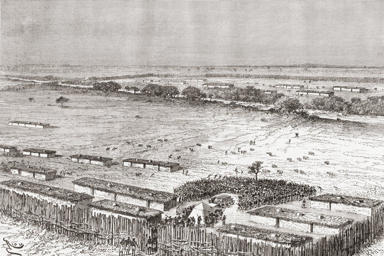 Hovedstaden i Uhehe, Tanzania, som den var i slutningen af det 19. århundrede, fra 