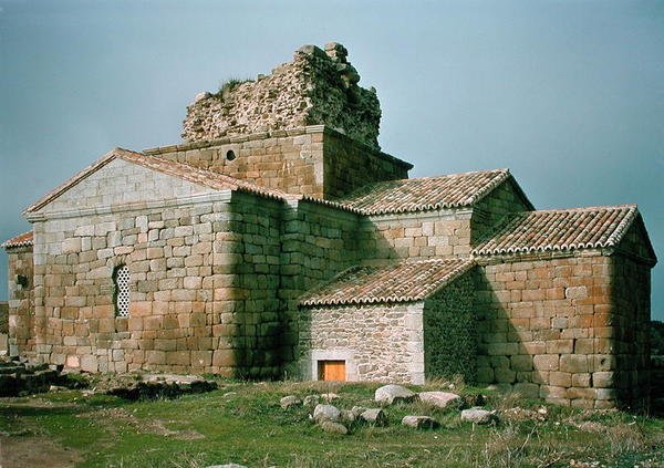 Udsigt over sydfacaden, bygget c.862-930 af Spanish School