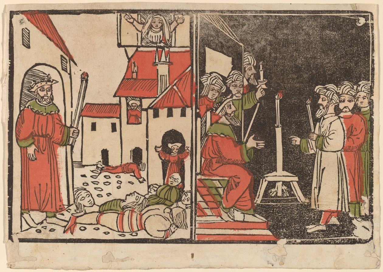 Massakren af det førstefødte og det egyptiske mørke af Spanish 15th Century