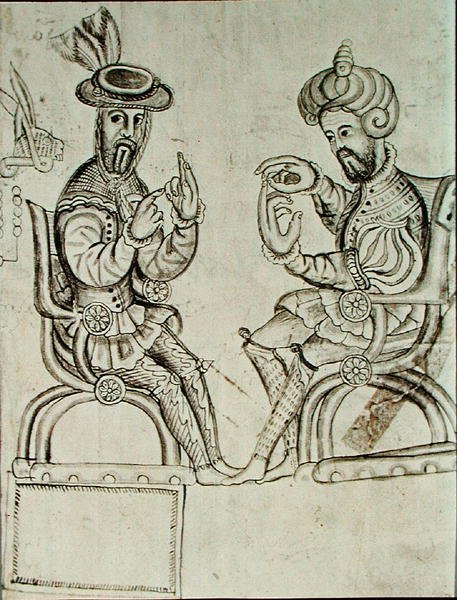 Faksimilekopi af en side af Yanhuitlan codex (litografi) af Spanish Colonial (after)