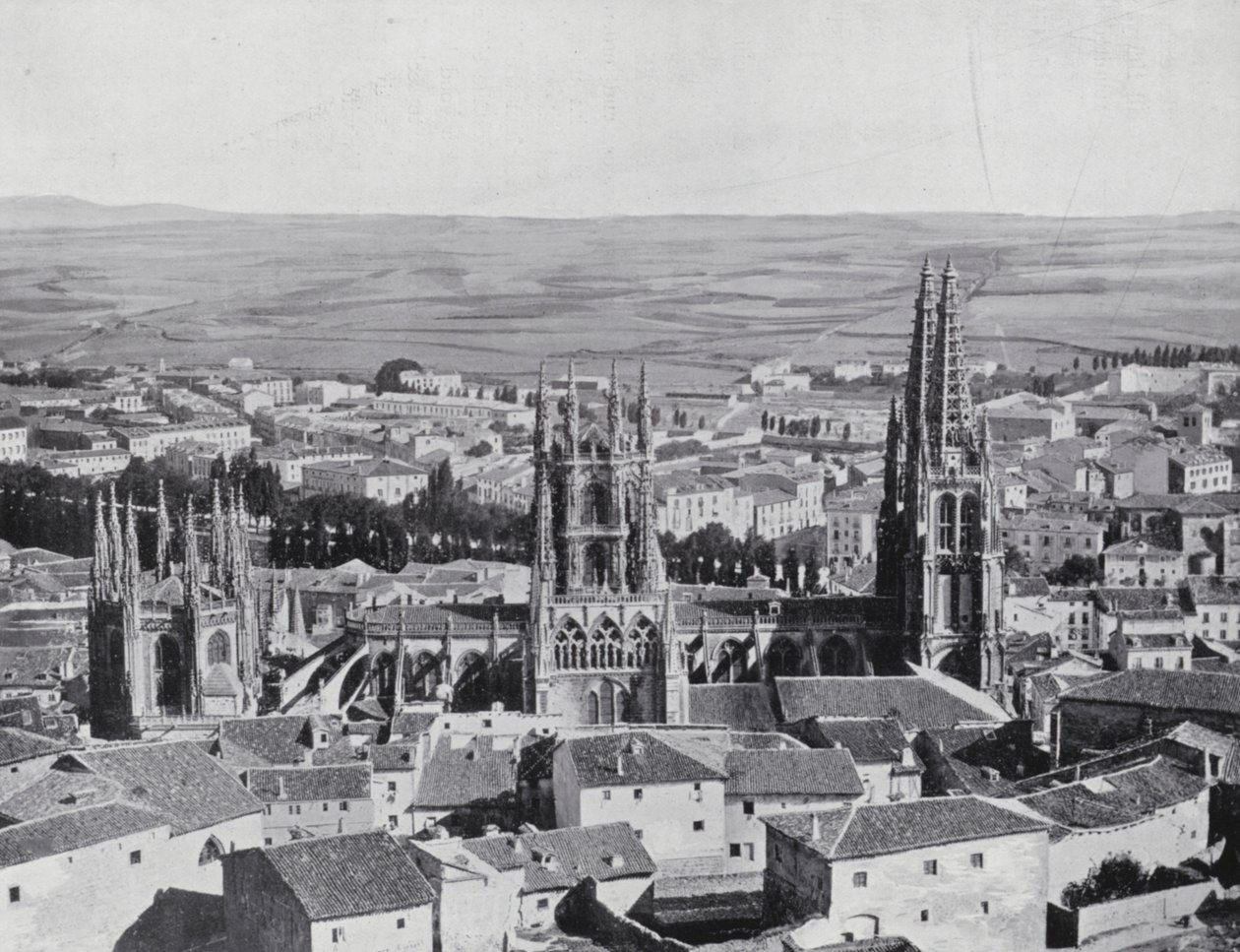 Generel udsigt over Burgos (s/h-foto) af Spanish Photographer