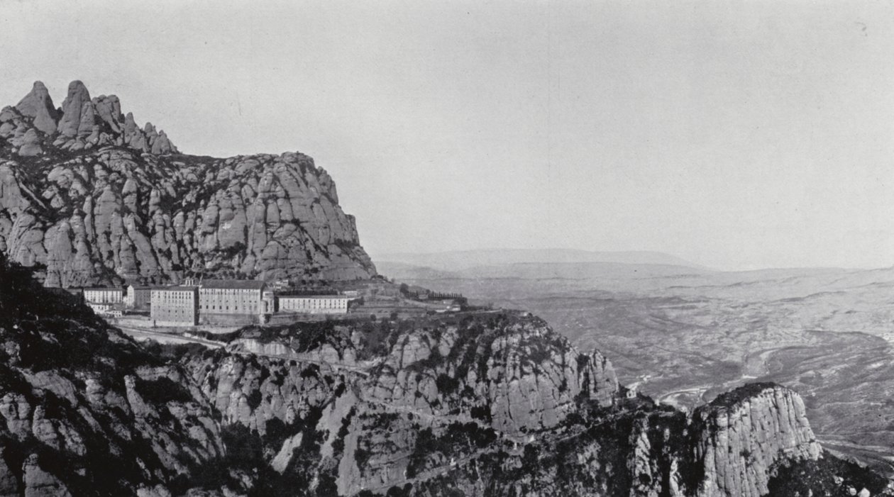 Oversigt over Montserrat (s/h-foto) af Spanish Photographer