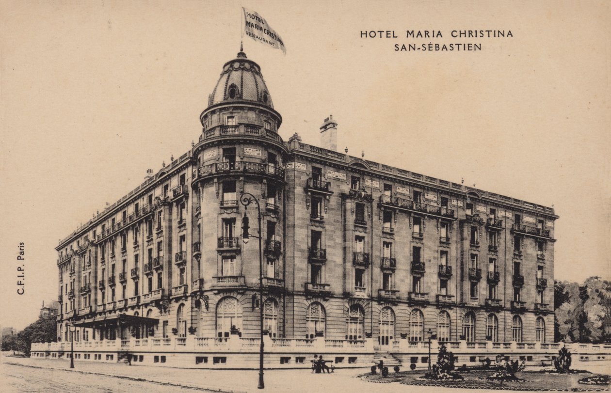 Hotel Maria Christina, San-Sebastien (s/h-foto) af Spanish Photographer