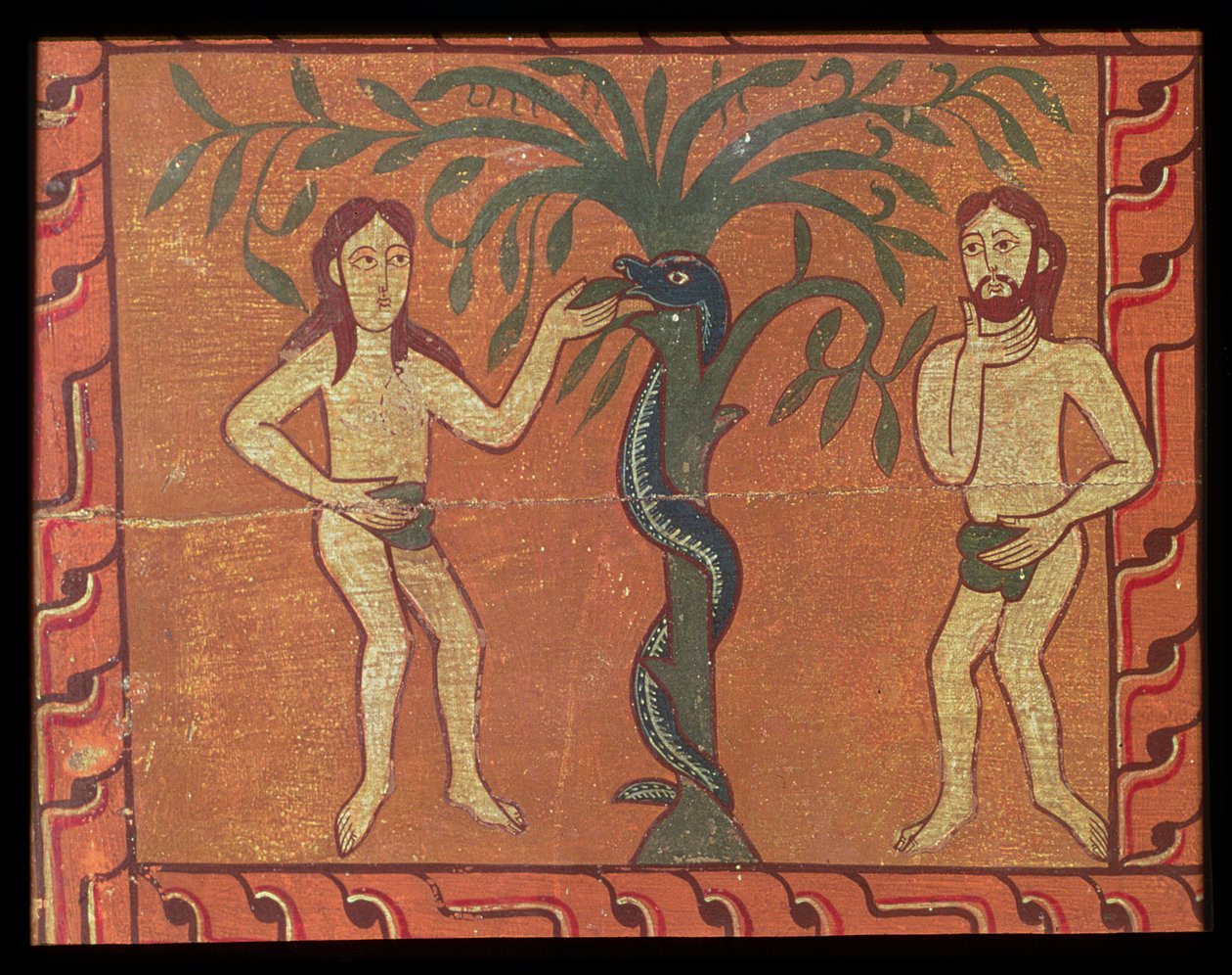 Adam og Eva, fra Sagars altertavle (tempera på panel) af Spanish School