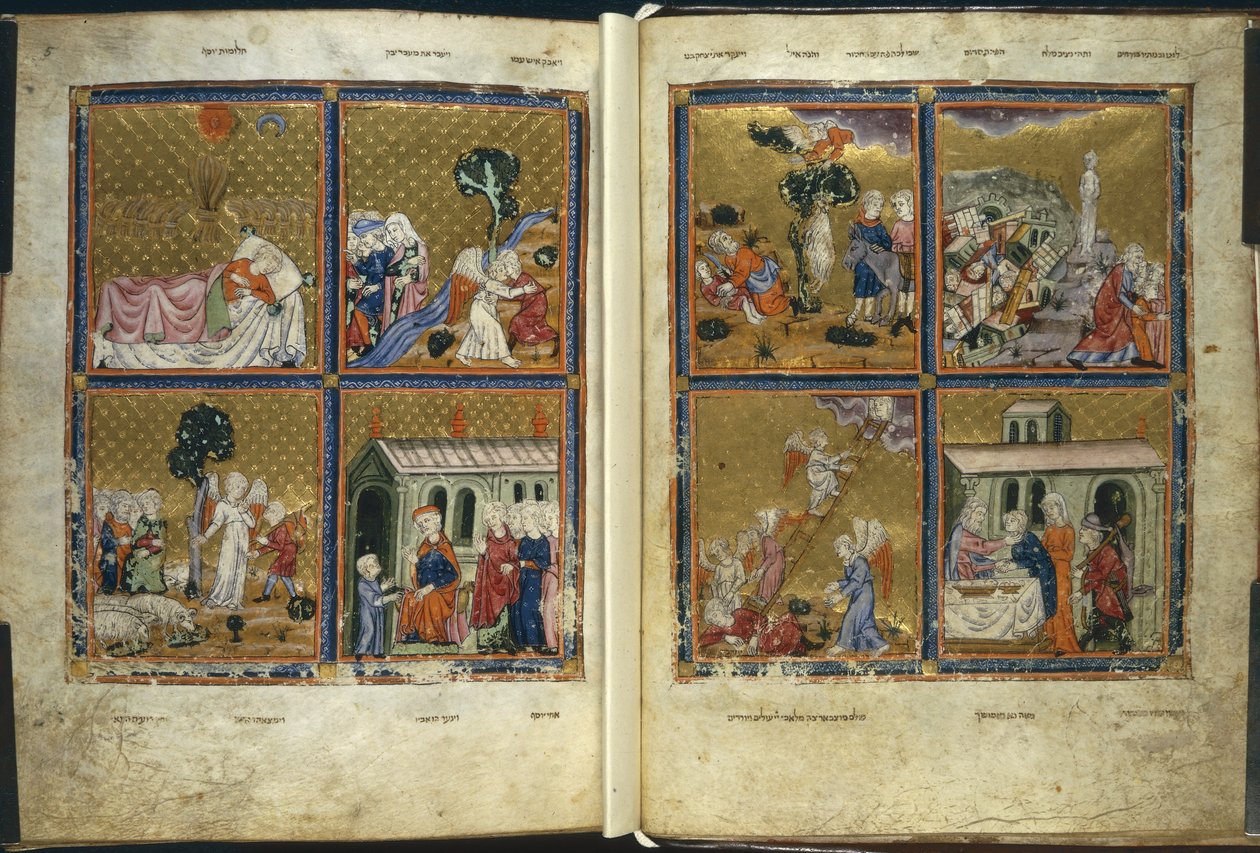 Tilføje. 27210, f.4v-5 Scener fra Første Mosebog, fra 