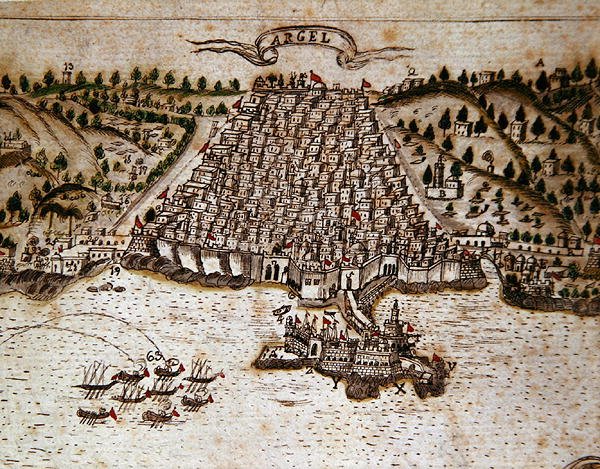Algier (pen & blæk og akvarel på papir) (detalje af 268751) af Spanish School
