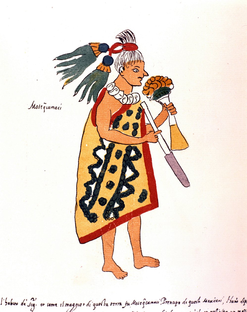 Aztekisk præst i Codex Vaticanus 3738 (Codex Vat. Rios). Faksimile af manuskriptet af dominikaneren Pedro de los Rios, mellem 1570 og 1589, Bibl. Vatikanet. af Spanish School