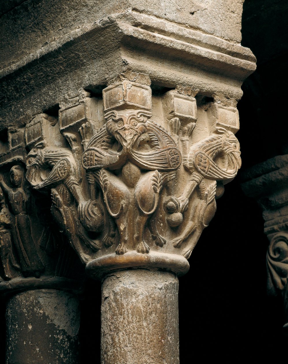 Hovedstad i en søjle, fra kirken Santa Maria de l