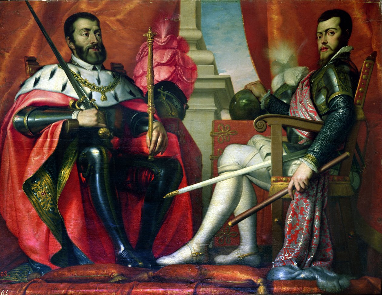 Carlos I (1500-58) og Felipe II (1527-99) af Spanish School