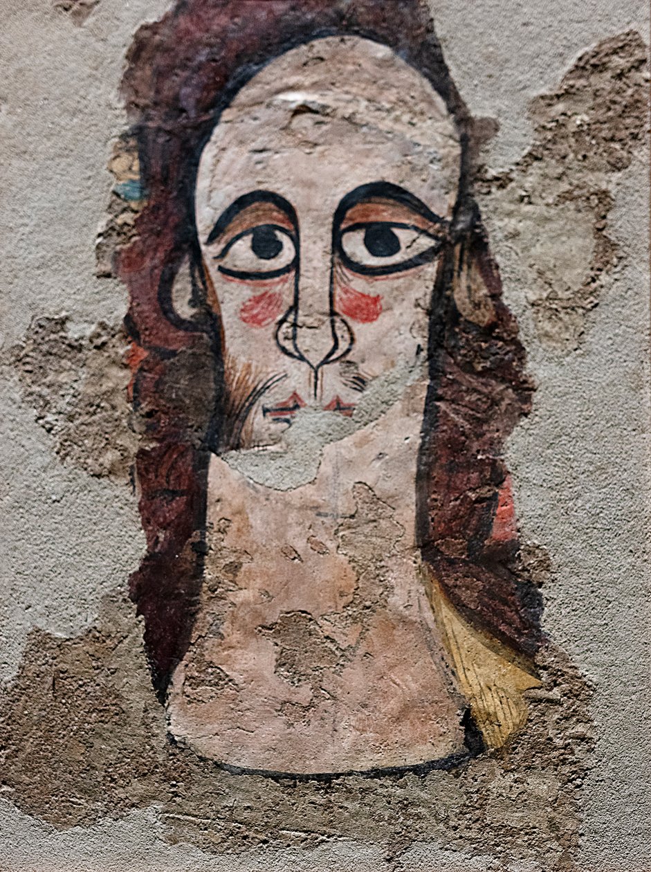 Kristus Pantokrator. 12. århundrede (freskomaleri) af Spanish School