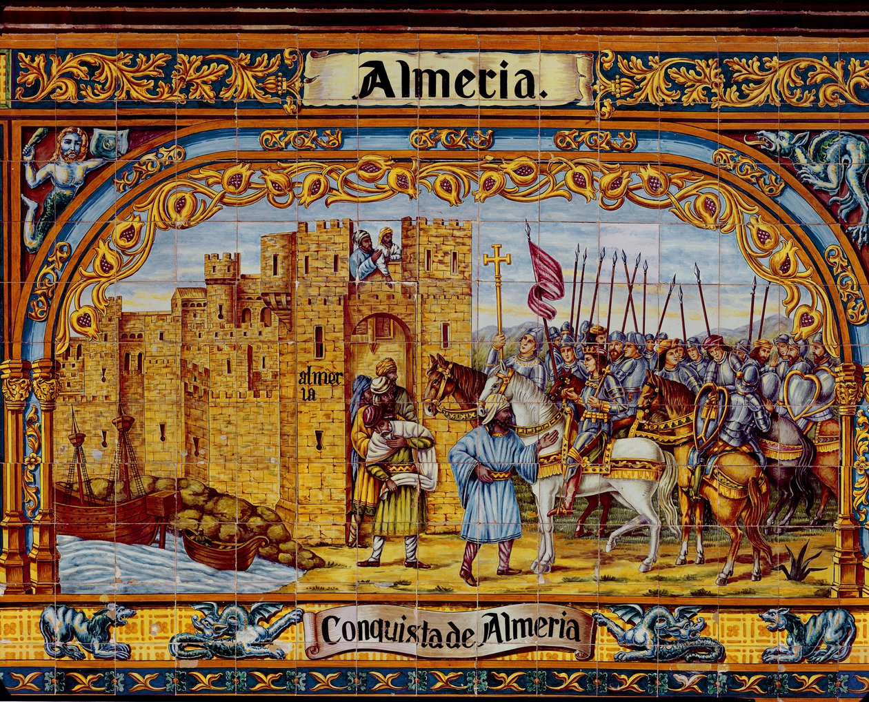 Erobring af Almeria af de katolske konger i 1488 (keramik) af Spanish School
