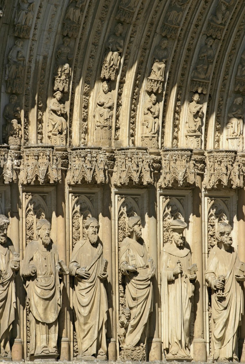 Detalje fra Portal of Forgiveness (Puerta del Perdon) centrale portal af Toledo Cathedrals vestfacade, påbegyndt 1418 af Spanish School