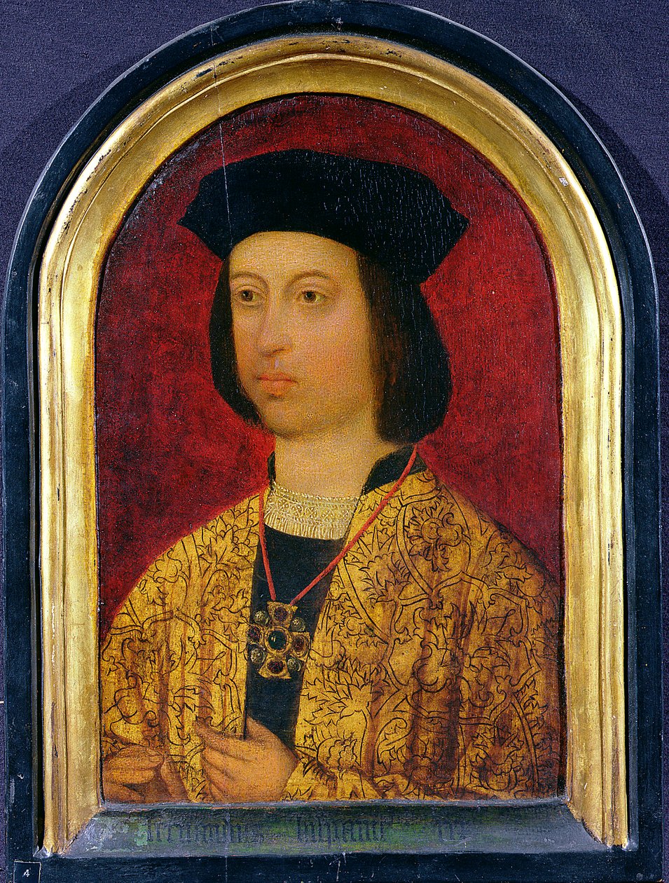 Ferdinand af Aragon (1452-1516) konge af Spanien (olie på panel) af Spanish School