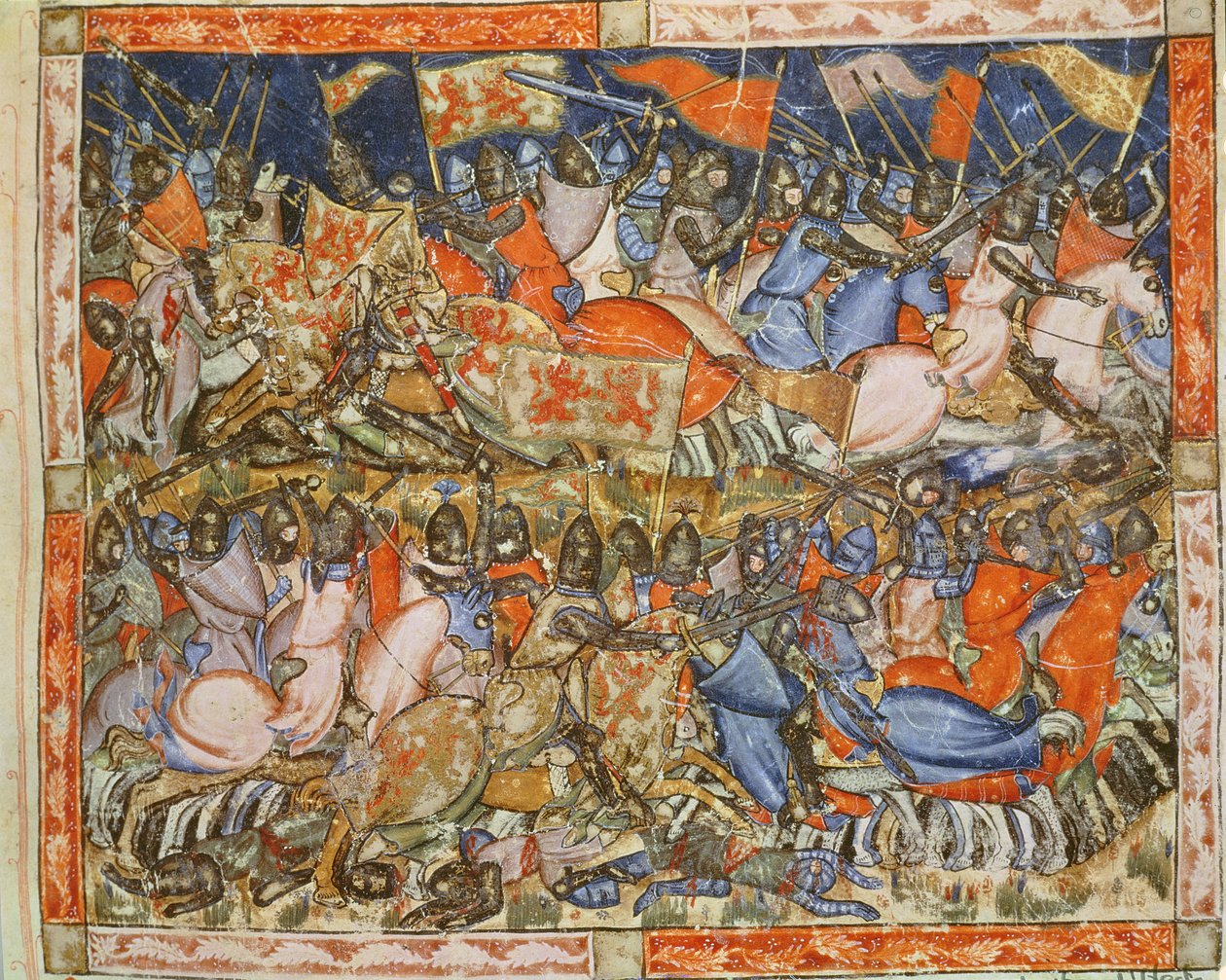 Fol.39r The Exploits of Hector, fra Codex Benito Santa Mora af Spanish School