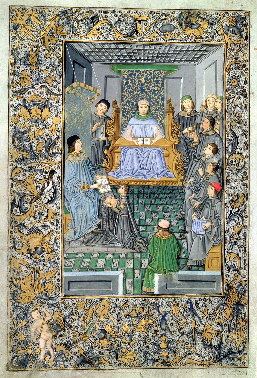 Frontispice af Antonio de Nebrijas (1444-1522) Grammatik af Spanish School